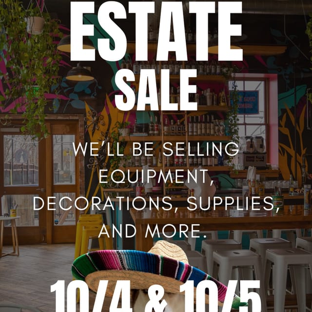 Restaurant Closing Estate Sale